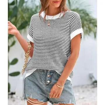 PRETTYGARDEN Women's Short Sleeve Sweater for Every Occasion