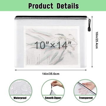 28pcs Mesh Zipper Pouches Waterproof Organizing Storage