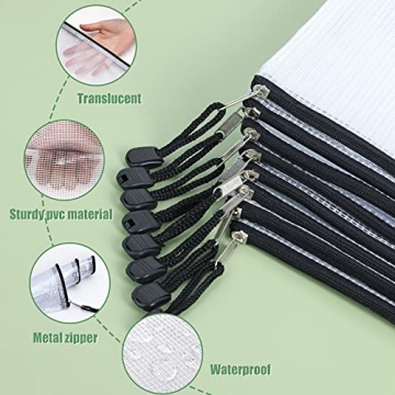 28pcs Mesh Zipper Pouches Waterproof Organizing Storage