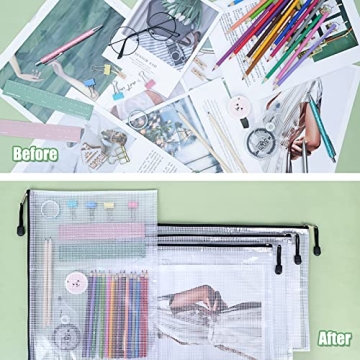 28pcs Mesh Zipper Pouches Waterproof Organizing Storage