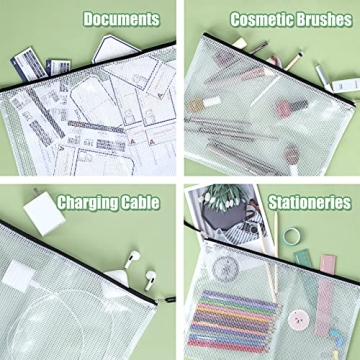 28pcs Mesh Zipper Pouches Waterproof Organizing Storage