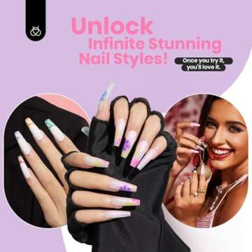 Beetles Gel Nail Polish Kit with Uv Light 53Pcs Gel Starter Kit Spring Gel Polish 32 Colors Pink Bur...