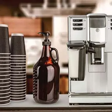 Stylish 64 oz Glass Pump Dispenser Bottles - Kitchentoolz