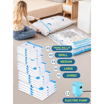 Space Saving Vacuum Storage Bags with Electric Pump