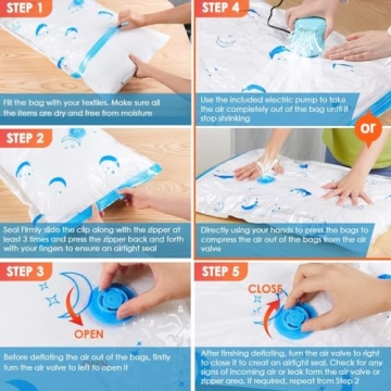 Space Saving Vacuum Storage Bags with Electric Pump