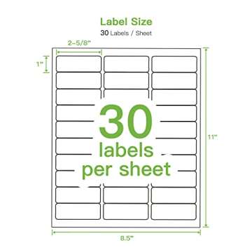 Address Labels, 1" x 2-5/8" NELKO Shipping Address Labels for Laser & Inkjet Printers, Mailing Label...