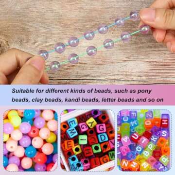 Tenn Well 1mm Elastic String, 328 Feet Rainbow Stretchy Bracelet String Beading Cord for Bracelets, Necklaces, Jewelry Making, Pony Beads and Crafts