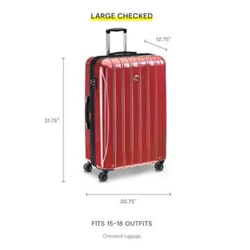 DELSEY PARIS Helium Aero Hardside Expandable Luggage with Spinner Wheels, Titanium, Checked-Large 29 Inch