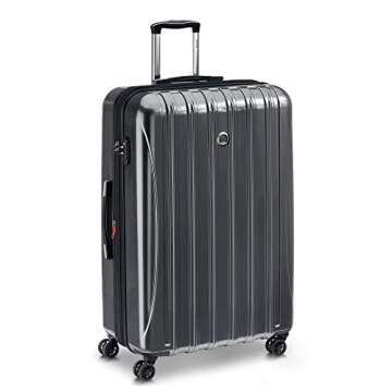 DELSEY PARIS Helium Aero Hardside Expandable Luggage with Spinner Wheels, Titanium, Checked-Large 29 Inch