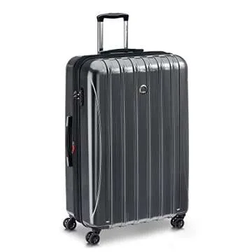 DELSEY PARIS Helium Aero Hardside Expandable Luggage with Spinner Wheels, Titanium, Checked-Large 29 Inch