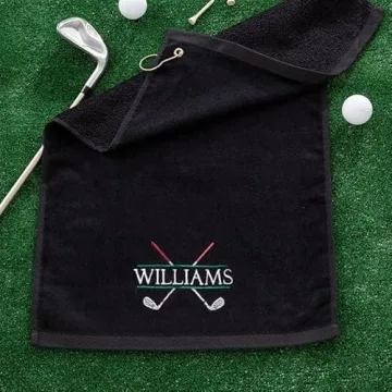 Personalized Golf Towel with Custom Name and Quality Cotton