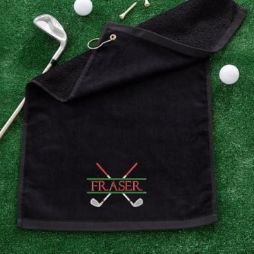 Personalized Golf Towel with Custom Name and Quality Cotton