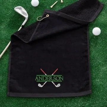 Personalized Golf Towel with Custom Name and Quality Cotton