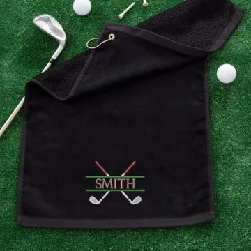 Personalized Golf Towel with Custom Name and Quality Cotton