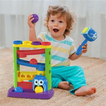 MindSprout Pound a Ball Toy & Stacking Cups for Toddlers