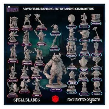 Wildspire Spellblades & Enchanted Objects for DND Miniatures 28mm-32mm Player-Characters, NPC Bulk D&D Minis Unpainted Dungeons & Dragons Figures Accessories for Fantasy Tabletop RPG DND Pathfinder