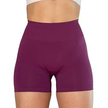 AUROLA Dream Collection Women Workout Shorts High Waist Gym Shorts, Scrunch Butt Seamless Athletic Shorts,Magenta,XS
