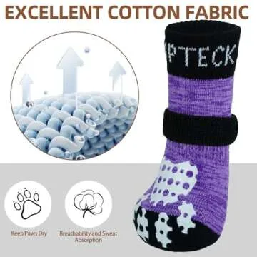 PUPTECK Anti-Slip Dog Socks for Secure Paw Protection
