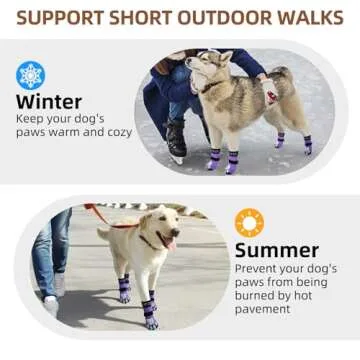 PUPTECK Anti-Slip Dog Socks for Secure Paw Protection