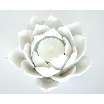 Pretty Home Lotus Flower Tea Light Holder - Elegant Decor