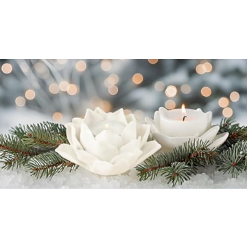 Pretty Home Lotus Flower Tea Light Holder - Elegant Decor