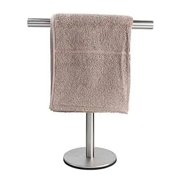 T-Shape Hand Towel Holder Stand, SUS304 Stainless Steel for Bathroom, Kitchen or Vanity Countertop