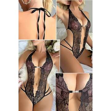 ADSEXY Lingerie - Sexy Lace Teddy Bodysuit for Women