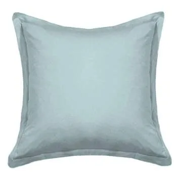 Coyuchi - 300 Thread Count - Organic Cotton Percale Pillowcase Set - Smooth, Cool, Soft Cotton Pillowcase Set - Medium Weight (Stone Blue, King)