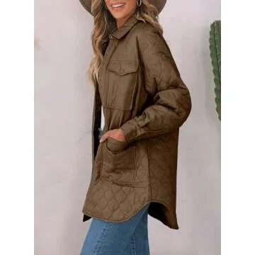 EVALESS Diamond Quilted Jacket for Women - Cozy & Chic