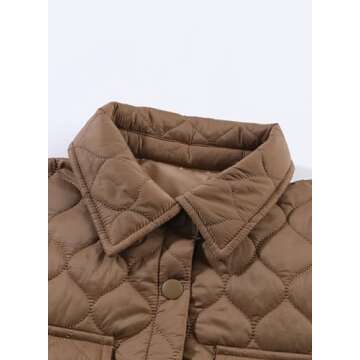 EVALESS Diamond Quilted Jacket for Women - Cozy & Chic