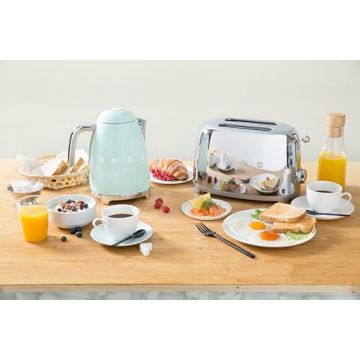 Smeg 2 Slice Toaster - Retro Style, 6 Browning Levels, Durable