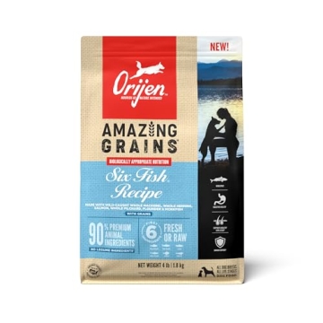 ORIJEN Amazing Grains Six Fish High Protein Dog Food for Optimal Health