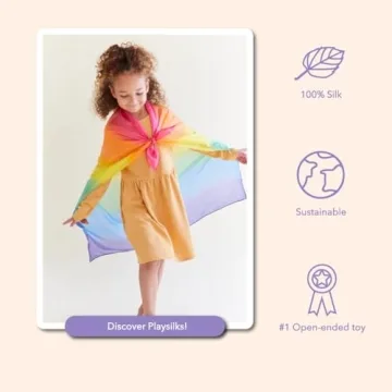 Sarah's Silks 3 Playsilks Set Rainbow Sky Blue Purple