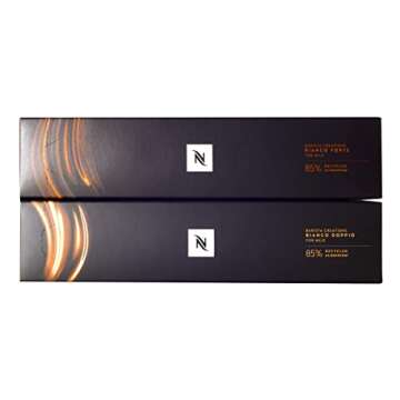 [European Version] Nespresso VertuoLine Barista Creations Variety for Recipes with Milk: Bianco Forte (7.77 ounce), Bianco Leggero (2.7 ounce), 20 Capsules