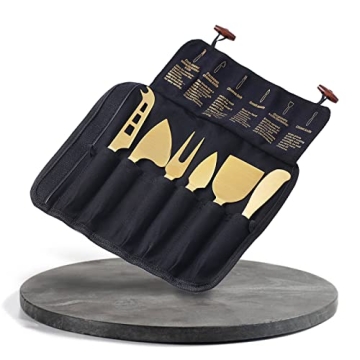 Gold Cheese Knife Set of 6 - Elegant Cheese Tools