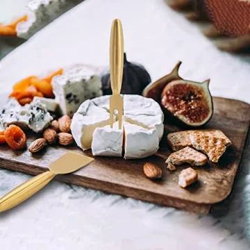 Gold Cheese Knife Set of 6 - Elegant Cheese Tools