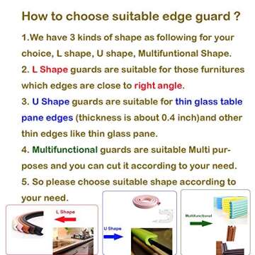 M2cbridge Multifunctional Edge and Corner Guard Coverage Baby Safety Bumper DIY 6.5 Ft (Black)