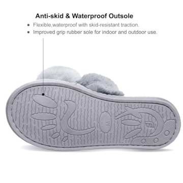 JIASUQI Women's Plush Fuzzy House Slippers for Comfort