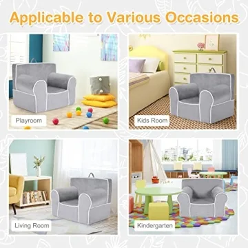 Stylish Costzon Kids Couch for Toddlers - Safe & Soft