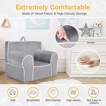 Stylish Costzon Kids Couch for Toddlers - Safe & Soft