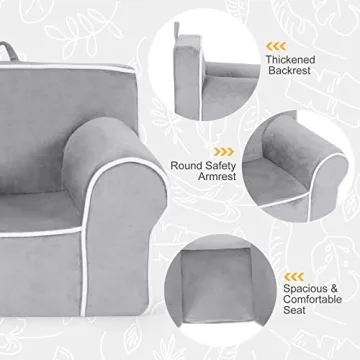 Stylish Costzon Kids Couch for Toddlers - Safe & Soft