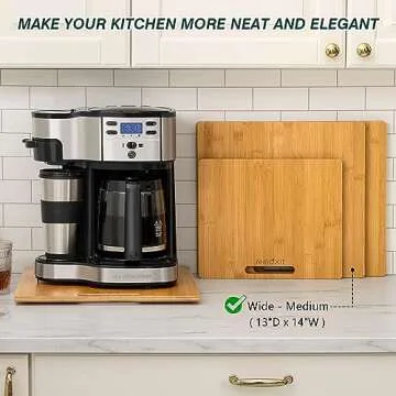 ANBOXIT Bamboo Appliance Slider for Easy Kitchen Access