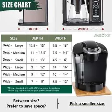 ANBOXIT Bamboo Appliance Slider for Easy Kitchen Access