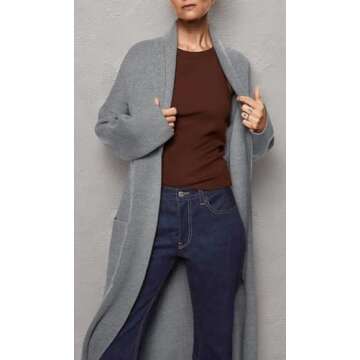 Chic Women's Long Sleeve Maxi Cardigan Sweater Coat