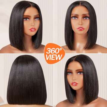 Iridescent 12 Inch Bob Wig - 13x4 Lace Front Human Hair