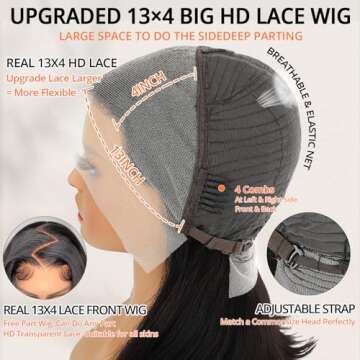 Iridescent 12 Inch Bob Wig - 13x4 Lace Front Human Hair