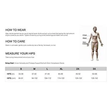 Vulvar Varicosity and Prolapse Support Boy-Leg Brief with Groin Compression Bands - Black - Small