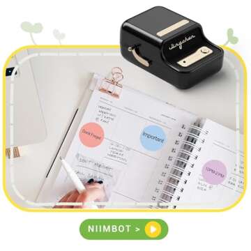 NIIMBOT Labels for B1/B21/B3S/K3 Label Printer, Thermal Labels 1.61'' x 1.61''(41x41mm), Waterproof, Oil-Proof Sticker Labels, 1 Roll of 175 Sticker Labels (Round)