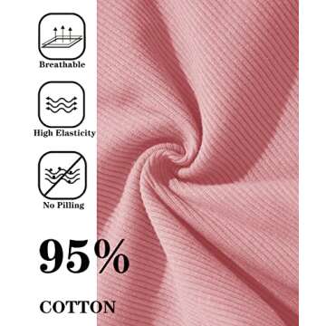 CuteByte 6 Pack Womens Cotton Underwear Sexy Breathable High Cut Panties Low Rise Cotton Cheeky Hips...