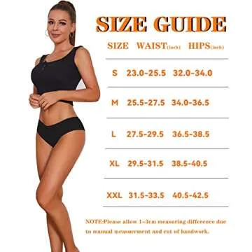 CuteByte 6 Pack Womens Cotton Underwear Sexy Breathable High Cut Panties Low Rise Cotton Cheeky Hipster S-XXL（6 Pack A,M）